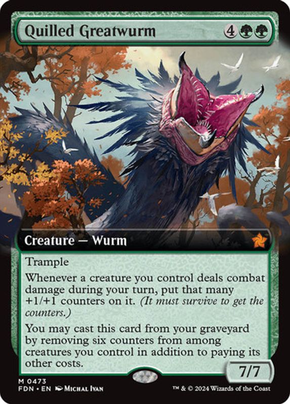 Quilled Greatwurm (Extended Art) (Foil)
