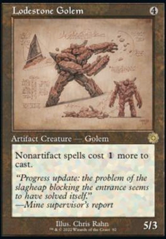 Lodestone Golem (Schematic Art) (foil)