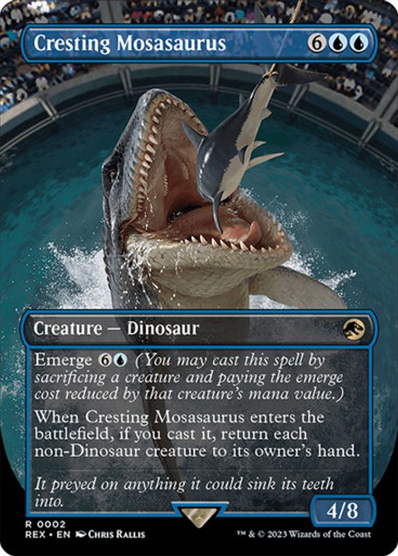 Cresting Mosasaurus (Borderless) (Foil)