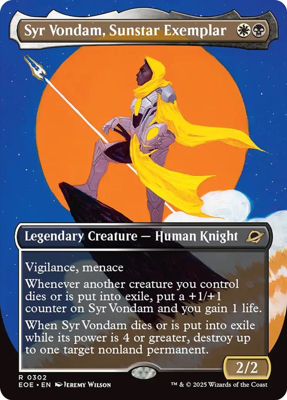 Syr Vondam, Sunstar Exemplar (Borderless)