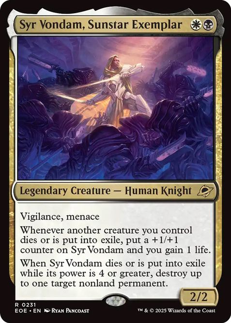 Hovedbilde Syr Vondam, Sunstar Exemplar