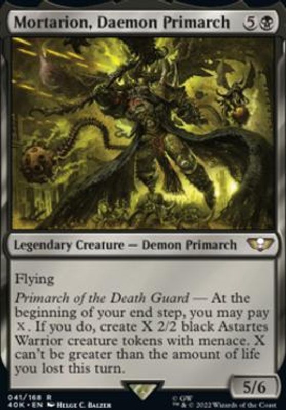 Mortarion, Daemon Primarch